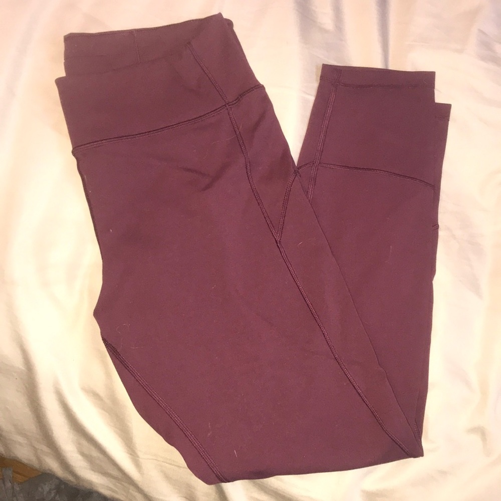 Brand new without tags maroon lululemon yoga pants